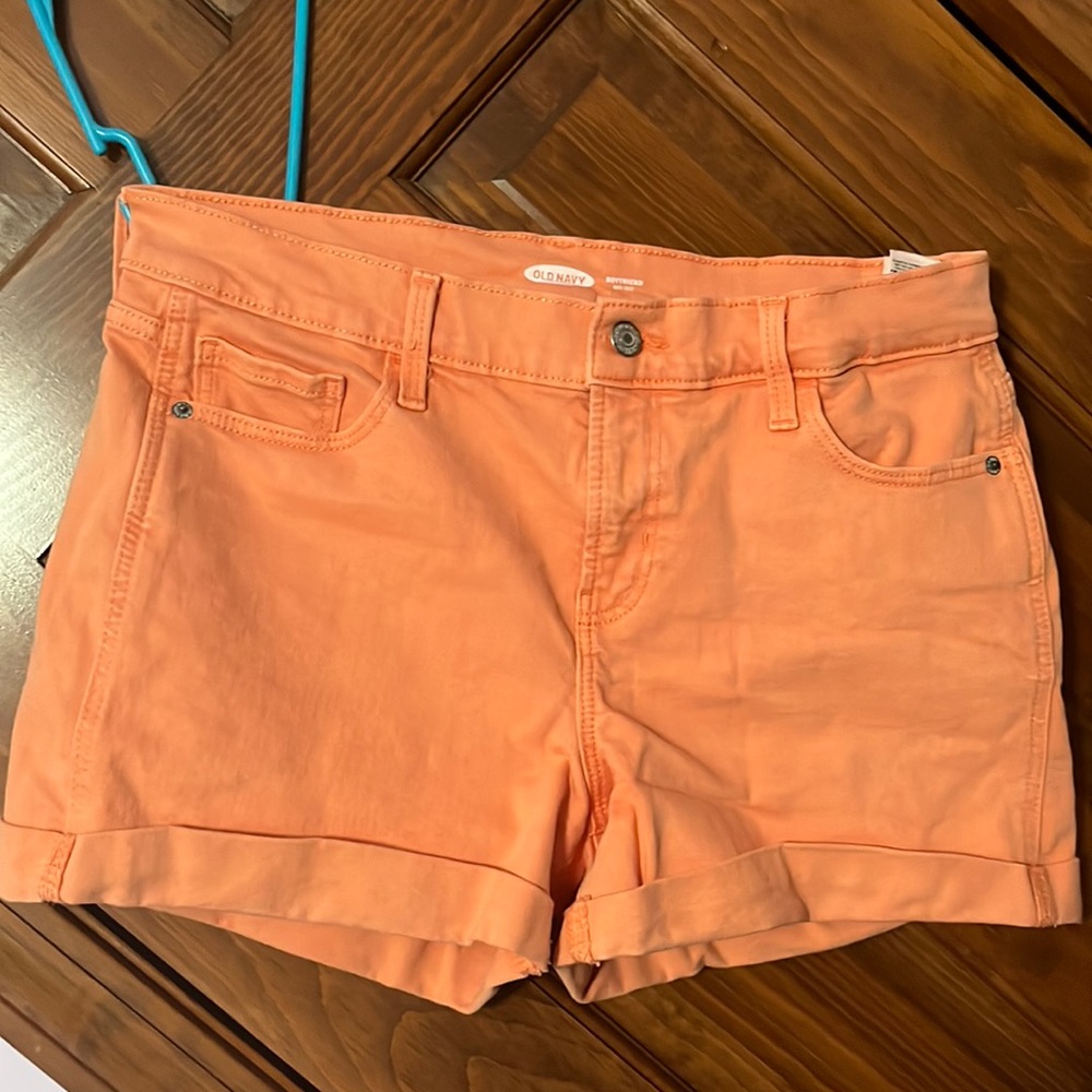 Orange Jean Shorts